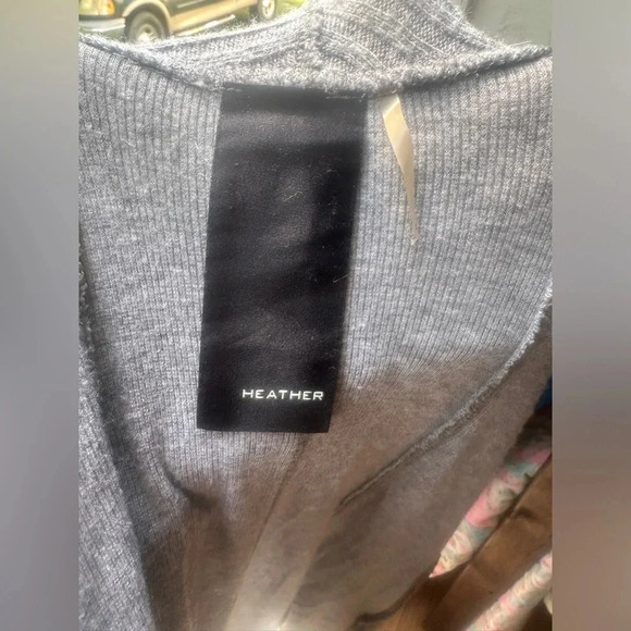 Heather Waterfall Ribbed Open Front Cardigan Size Medium - Picture 6 of 6